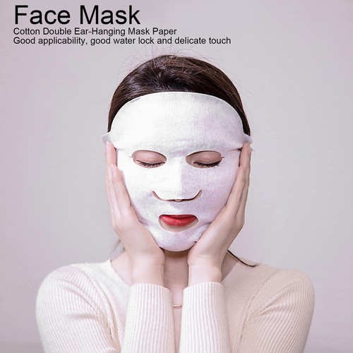 100Pcs Usa E Getta Maschera Viso Carta Cotone Fai-da-te Viso Cura Della Pelle Ac - Foto 4 di 12