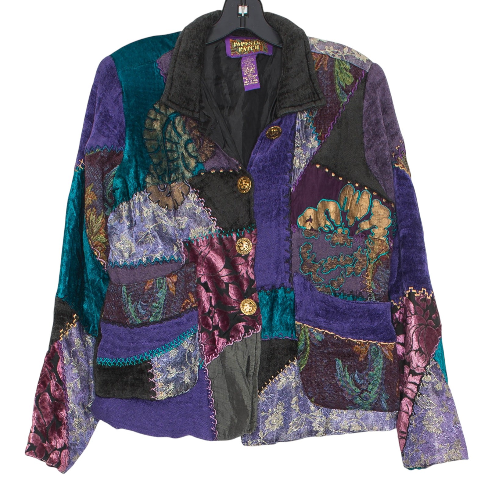 Tapestry Patch Vintage Jacket Patchwork Y2K Boho … - image 1