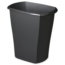 5.5 Gal. Rectangular Wastebasket Plastic, Office, Black