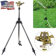Impact Sprinkler Tripod Base Large Area Water Sprinkler for Lawn Yard Garden US