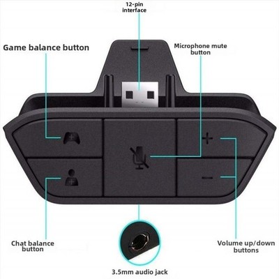 Stereo Headset Adapter für Xbox One Series X S Controller mit 35mm Audio