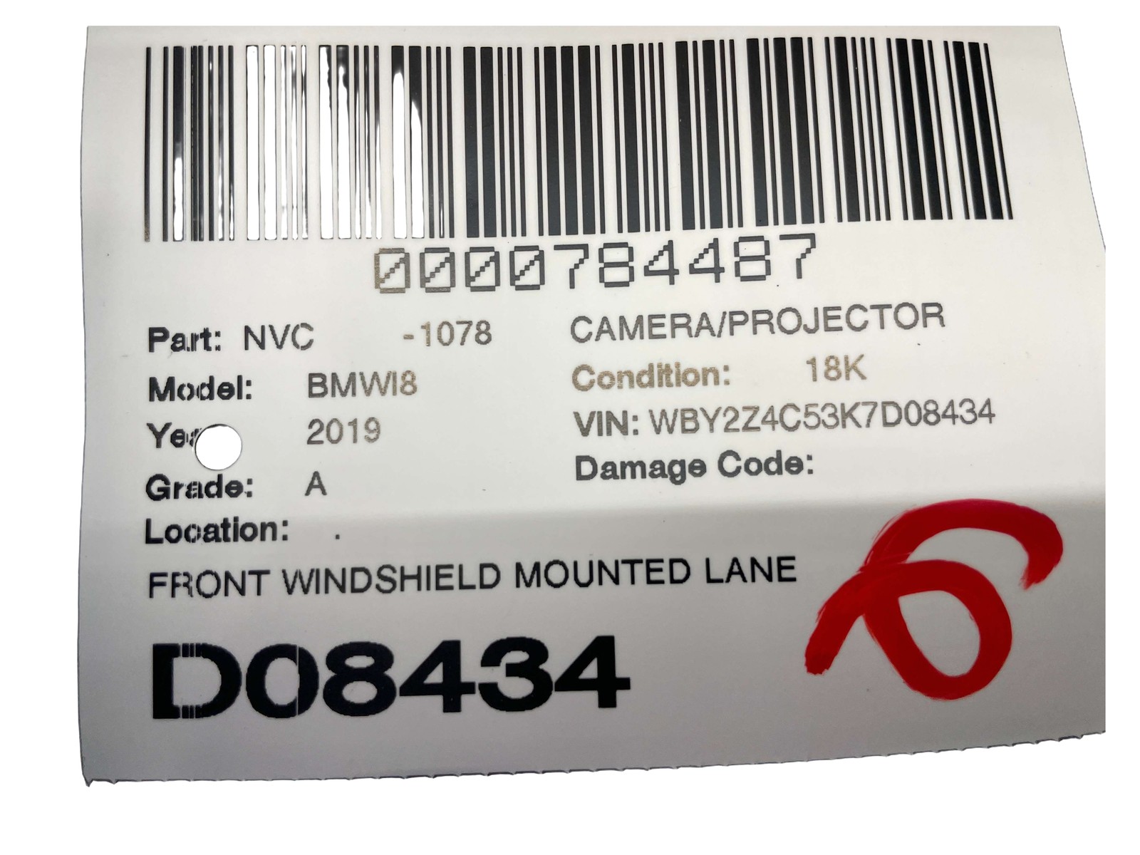 BMW i8 2014-2019 Front Lane keep assist camera