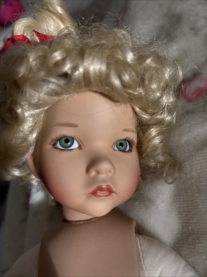 Green Eyed Blonde Porcelain Doll Dianna Effner 90s Undressed 14.5  Sweetest Face