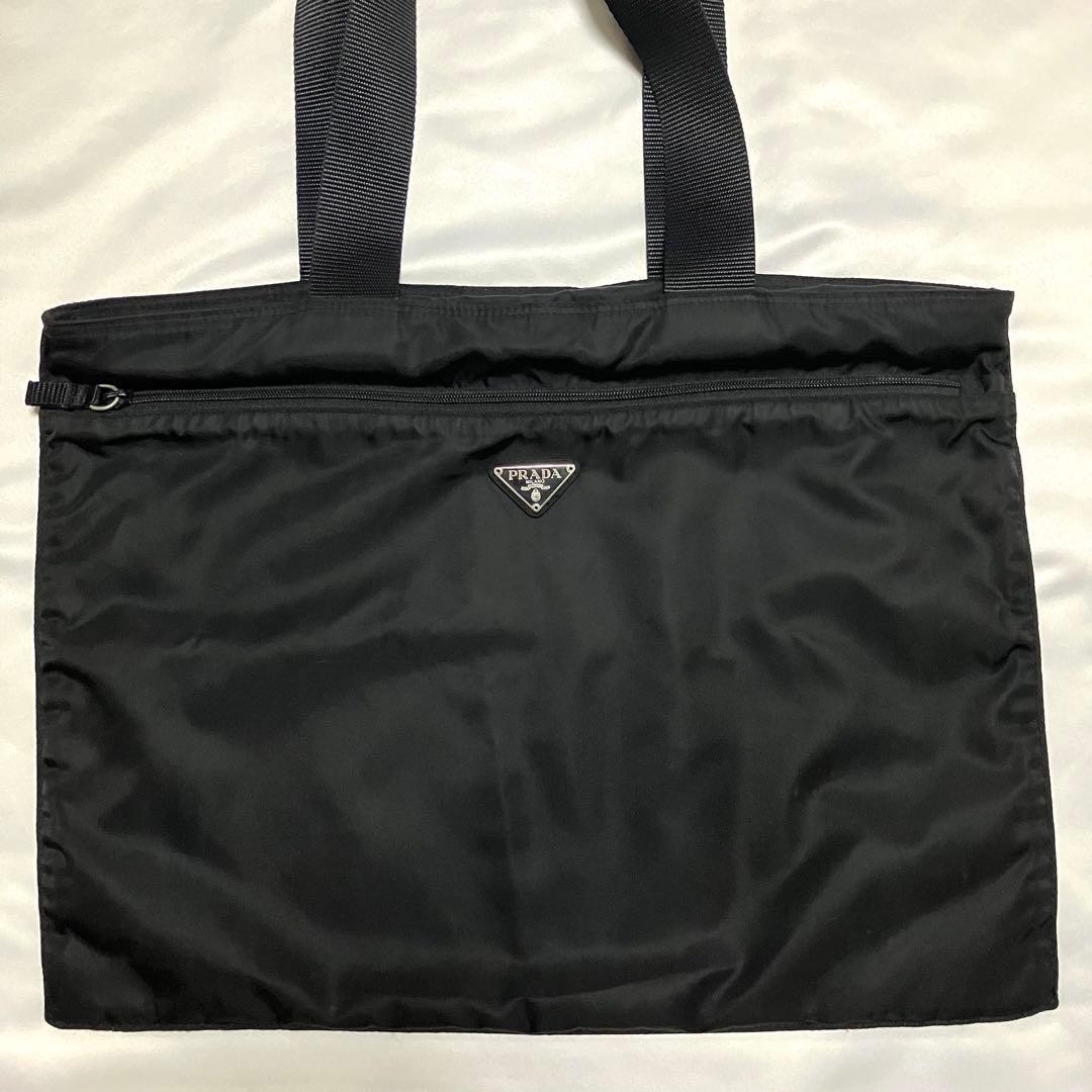 Prada tote bag large capacity triangular logo nyl… - image 15