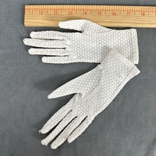 Vintage F W Woolworth Woolworth's Children's Gloves Stretch Nylon White Japan