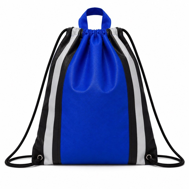 (9) Blue Drawstring Reflector Bags
