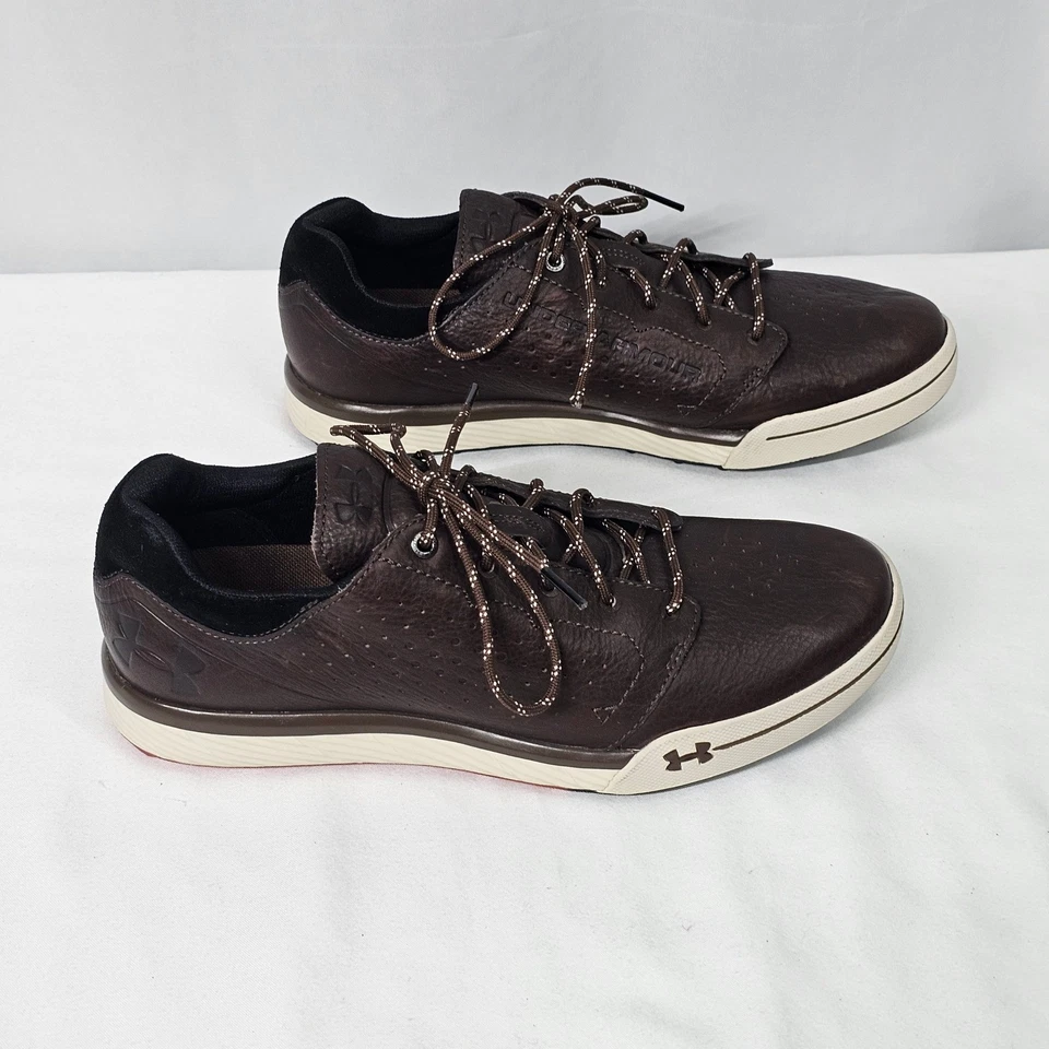 Tênis Under Armour Couro Top Baixo Casual Marrom com Cadarço Tamanho 7 Masculino - Imagem 3 de 4