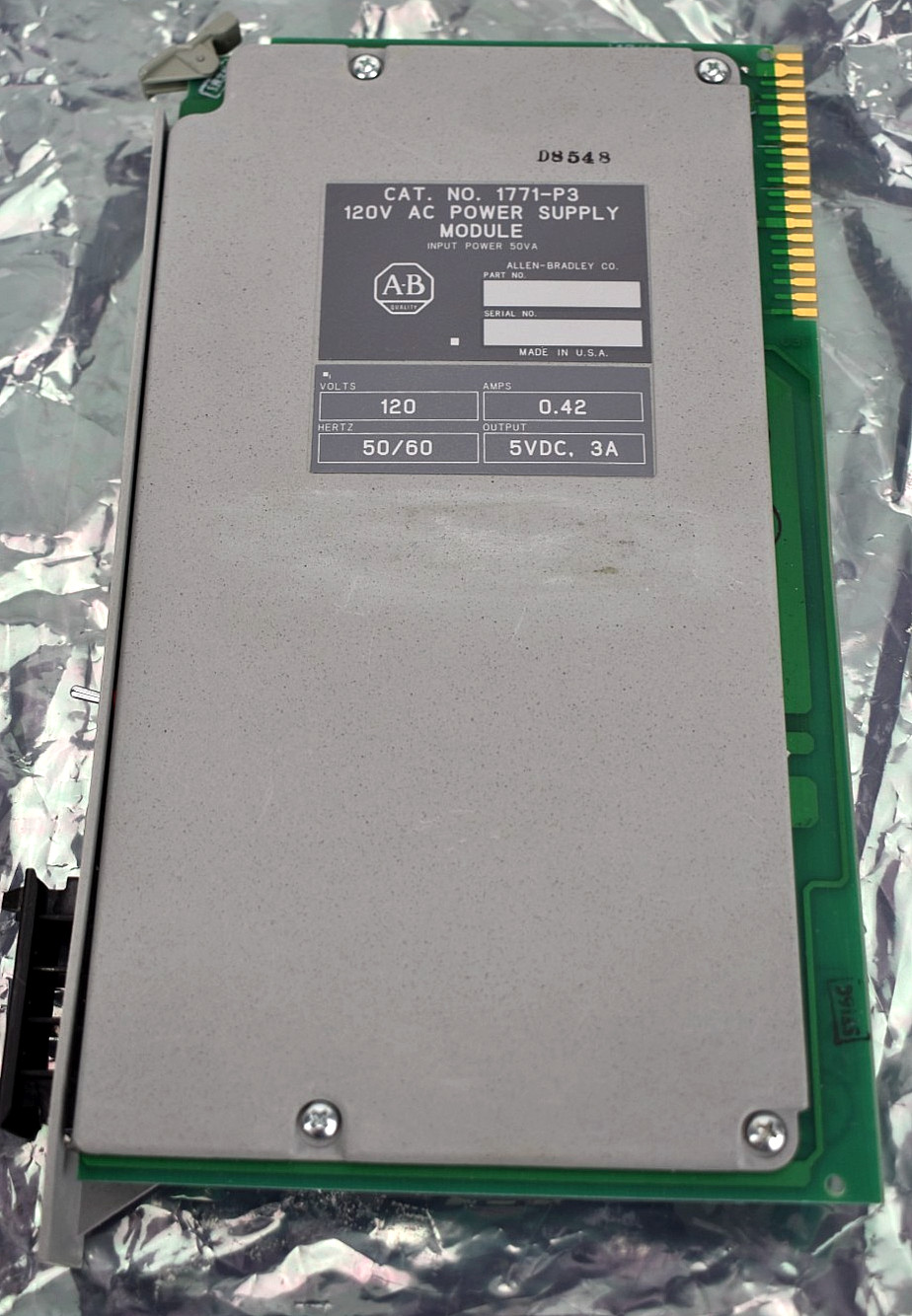 Allen-Bradley 1771-P3 PLC-5 Power Supply Module 120VAC Output: 5VDC 3A