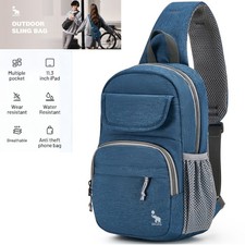 OIWAS Sling Crossbody Bag Casual Shoulder Bag Women Men's Travel Chest Pack Blue