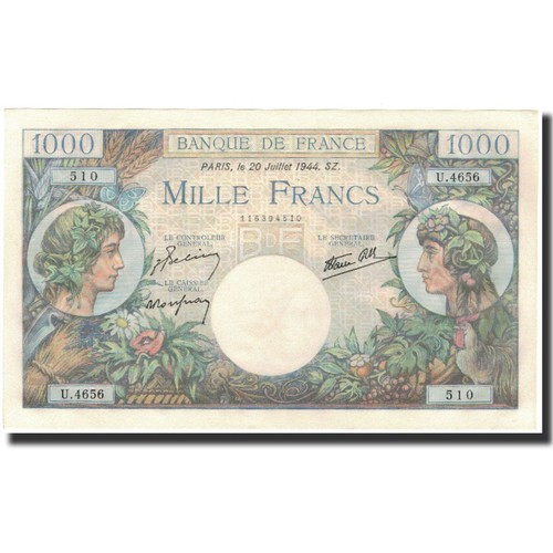 [#592419] Frankrijk, 1000 Francs, 1 000 F 1940-1944 ''Commerce et Industrie'', 1 - Afbeelding 1 van 2