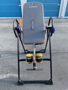Exerpeutic 4500 Foldable Adjustable Inversion Table 350 lb Black/Orange/Blue