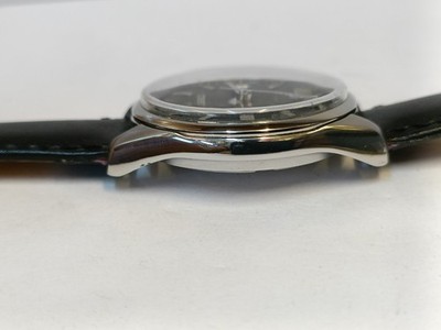 VINTAGE SEIKO DIASHOCK 17J WINDING BLACK DIAL 6602-8990 JAPAN
