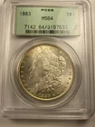 1883 $1 Morgan Silver Dollar PCGS MS64 Uncirculated Certified Business Strike