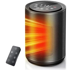 Small Space Heaters for Indoor Use, Portable Heaters Fan with Thermostat & Re...