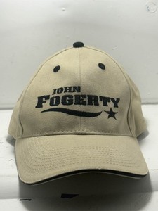 JOHN FOGERTY WORLD TOUR TAN COTTON ADJUSTABLE BASEBALL HAT ONE SIZE FITS MOST