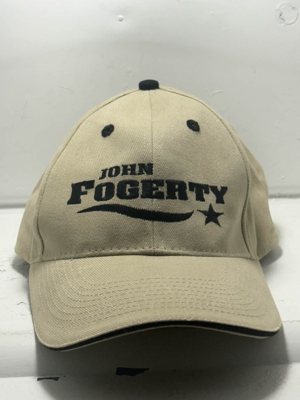 JOHN FOGERTY WORLD TOUR TAN COTTON ADJUSTABLE BASEBALL HAT ONE SIZE FITS MOST