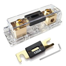 Dual Inline ANL Fuse Holder Kit with 2 x 150 Amp Fuses, 0/2/4 Gauge AWG
