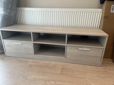 Grey Wood TV Unit Stand with Drawers From the Range Living Room Freestanding