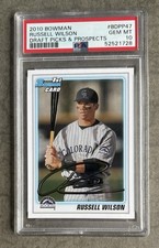 ?RUSSELL WILSON 2010 Bowman Draft Picks Prospects PSA 10 Rookie Card RC?. rookie card picture
