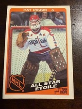 1984-85 Pat Riggin O-Pee-Chee hockey card #218 - NHL All Star