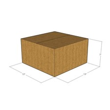 175 13x13x7 Kraft Brown Corrugated Shipping Boxes 32 ECT Single-Wall New