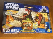 Star Wars The Clone Wars Republic Attack Shuttle Vehicle Hasbro 2011 Clone Pilot