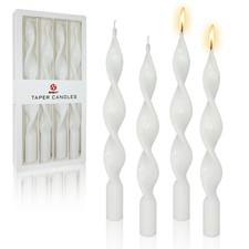 10 Inches Spiral Taper Candles Colorful Twisted Candle Dripless Long Candles,...