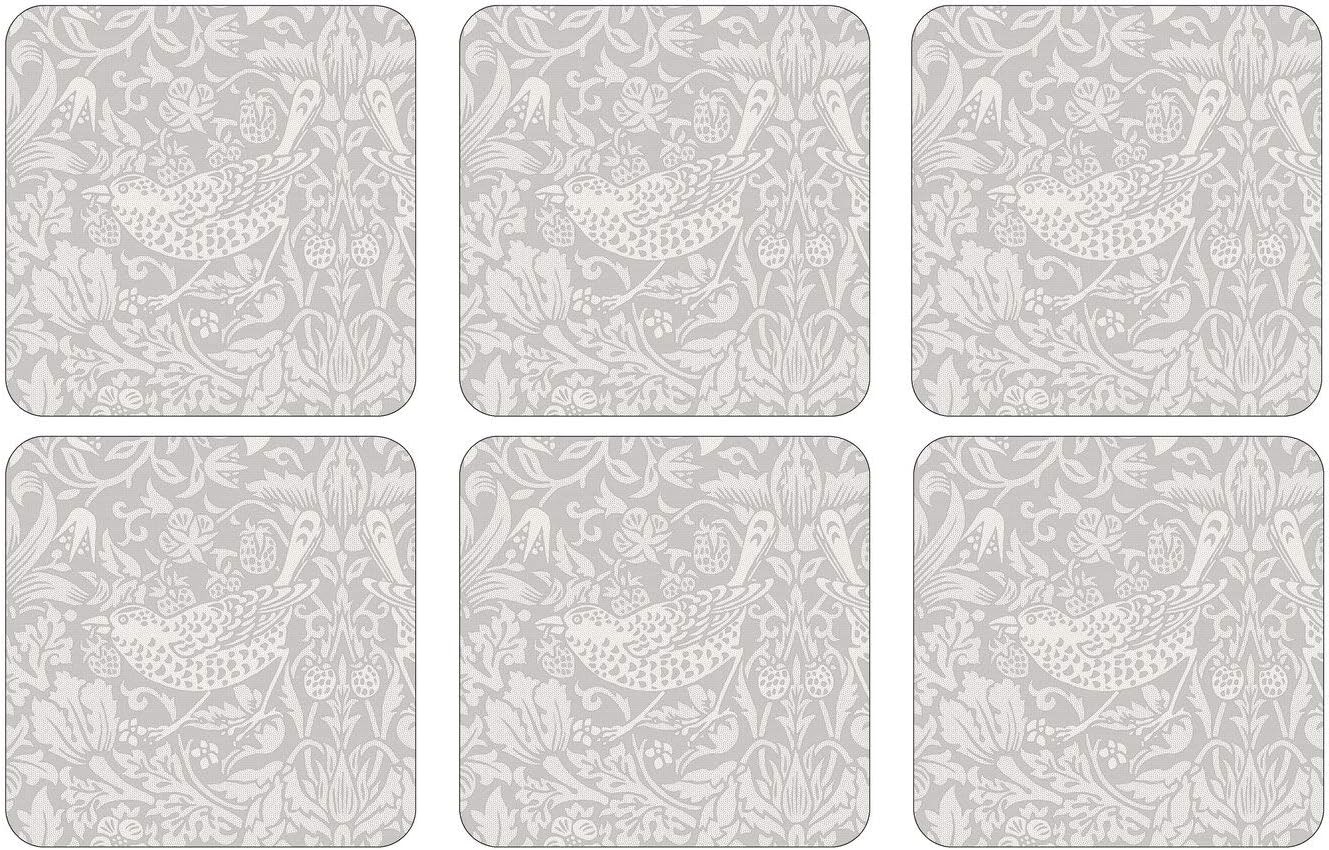Pimpernel x Spode Morris & Co. Set of 6 Coasters - Floral Design, Cork-Backed D