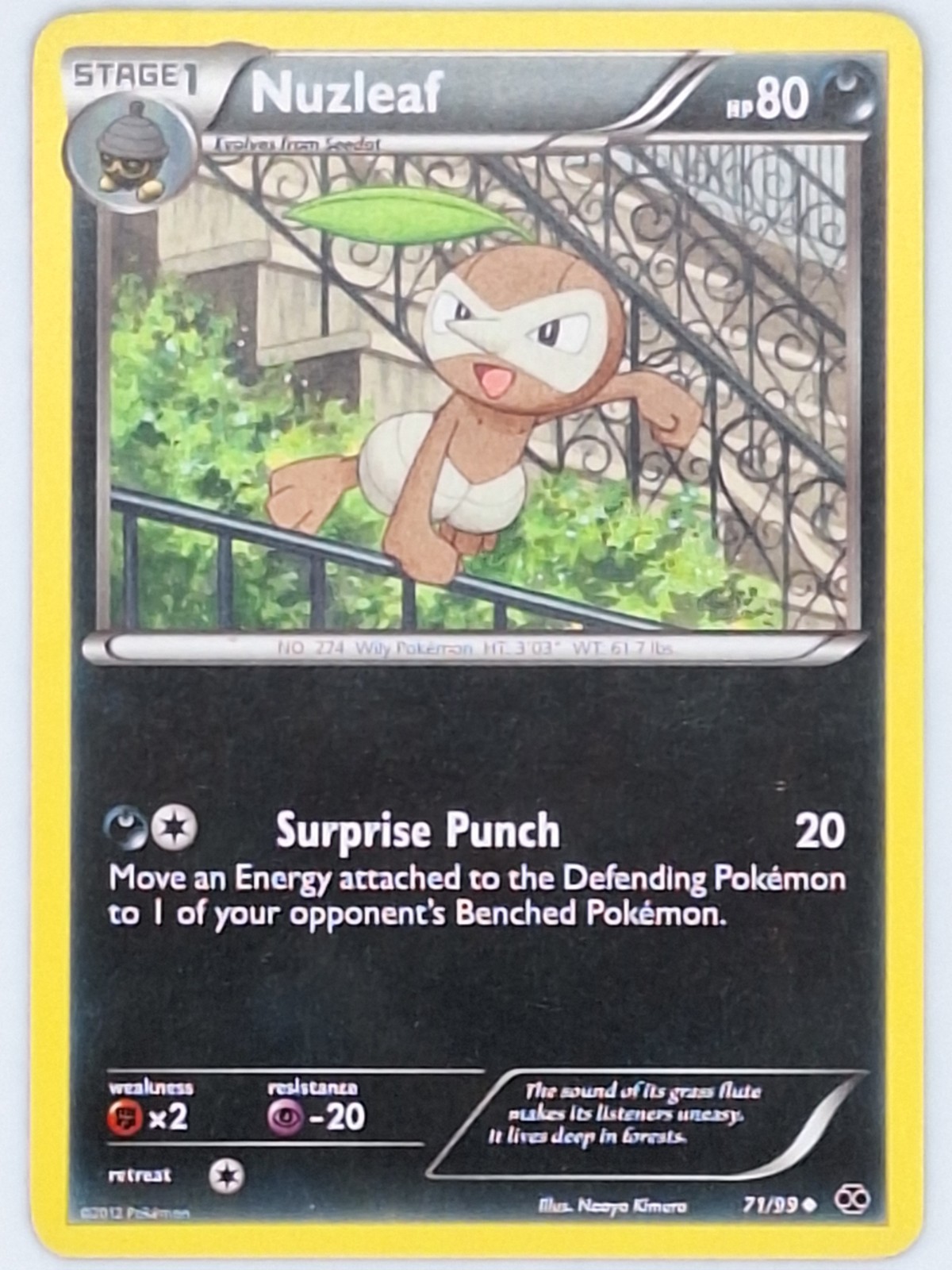 Nuzleaf 71/99 Pokemon - Black and White Next Destinies MP