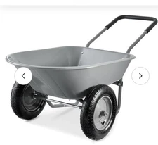 Best Choice Products Sky7890 2-Wheeled Wheelbarrow Garden Cart