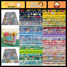 50pcs 10"x10" Multicolor Cotton Fabric Squares for Quilting Sewing Crafts