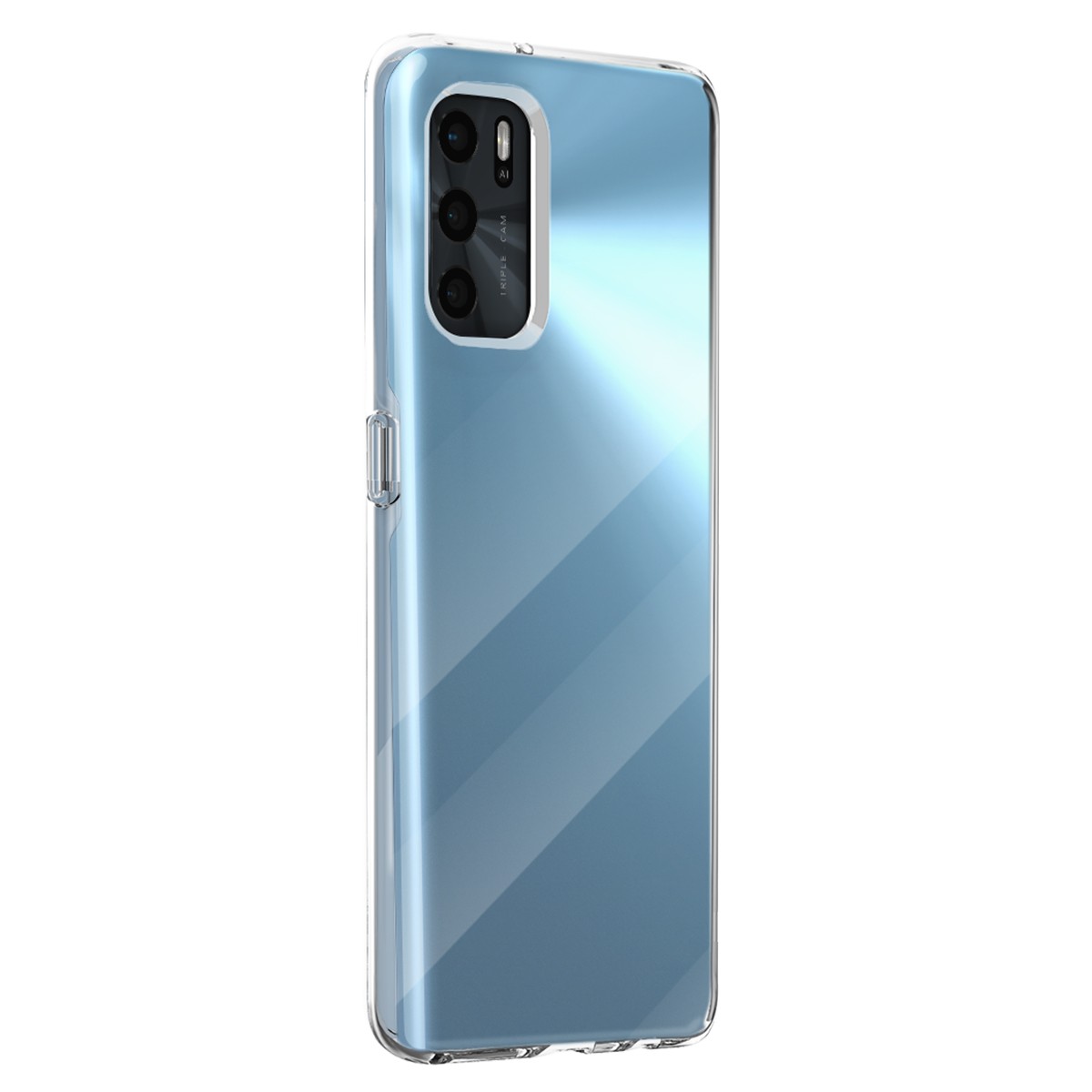 Coque Oppo A54S avec protection anti-jaunissement et structure flexible anti-choc