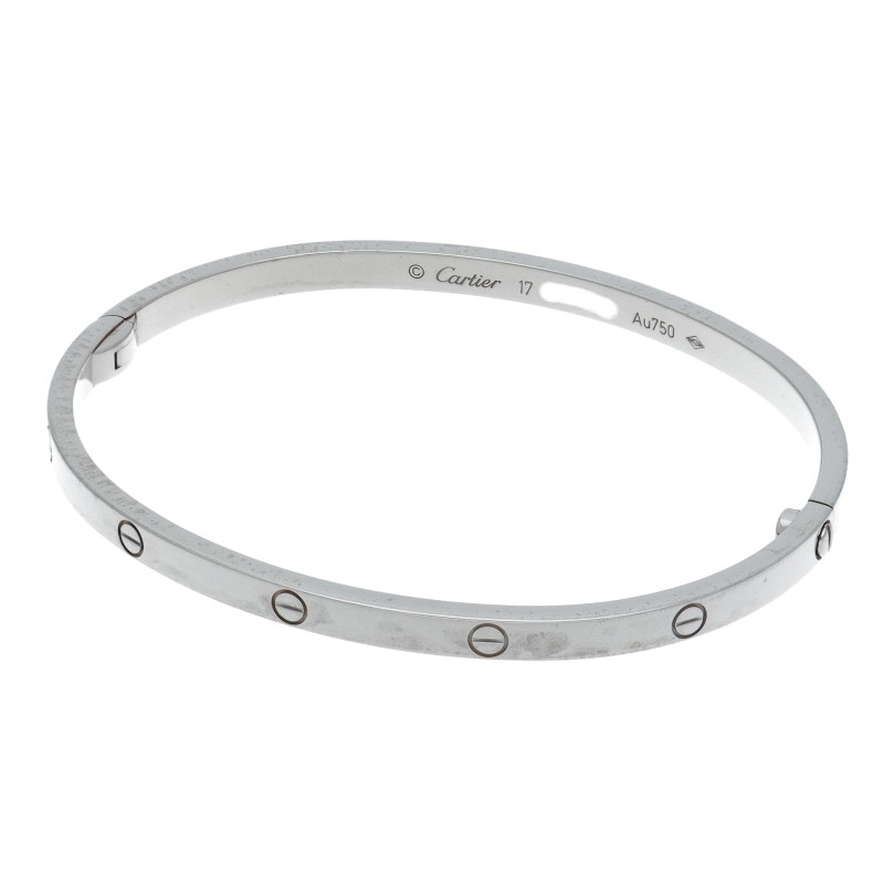 Cartier Love Bracelet Small Model K18 White Gold 17 Size Pre-Owned-image