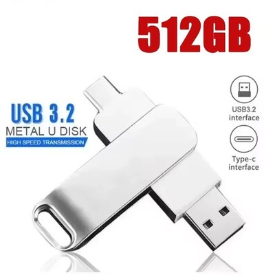 512GB USB Stick Typ C & USB 3.2 Speicherstick Metall OTG Handy Laptop .DE