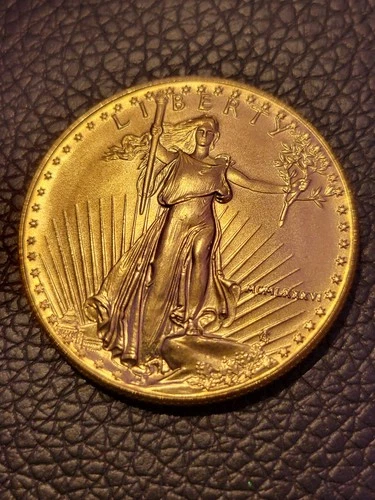 1986 1 oz American Gold Eagle BU $50 Walking Liberty coin