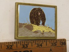OLD BEAR GRIZZLY ANIMAL BELT BUCKLE CLOTHING