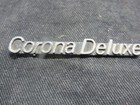 <!--F#f_0-->Vintage Car Badge Corona Deluxe 70's Glovebox metal 1/2 Pins Intact OEM<!--F/-->