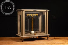 Early 20th Century Brass Scientific Balance in Case