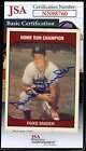 Duke Snider Jsa Coa Autograph 1985 Tcma Hand Signed