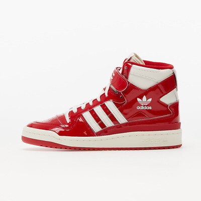 adidas Forum 84 High Red Patent Shoes Rare UK