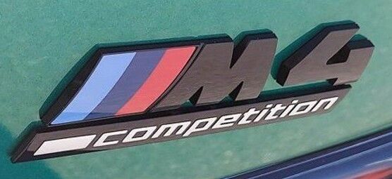 BMW G82 G83 M4 Competition BLACK Genuine Rear Trunk Emblem M4