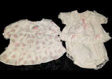 Vintage infant floral ruffle dresses