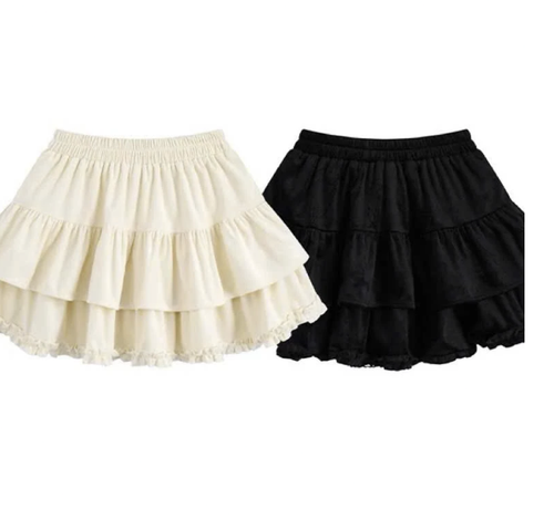 Women's Short Tiered Floral Ruffle Skirt