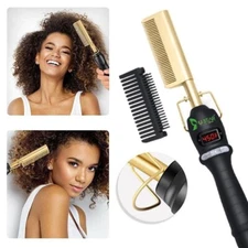 Hair Straightener Comb Electric Digital Display Press Hair Hot Comb Straighter