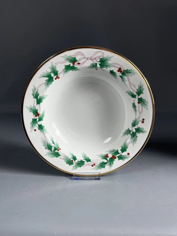 "Cuenco de verduras redondo Mikasa Christmas Holly 10"" - como nuevo" Foto 2 de 4