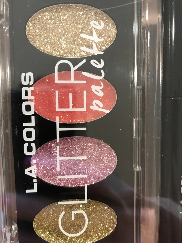 LA Colors Glitter Glam 6 Pc Eye Palette Makeup Glitter Shadow Mascara Liner Nwt - Image 2 of 4