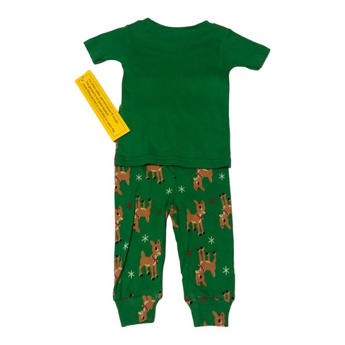 Rudolph The Red Nosed Reindeer Christmas Pajamas Baby 12 Months New Short Sleeve - Picture 2 of 7
