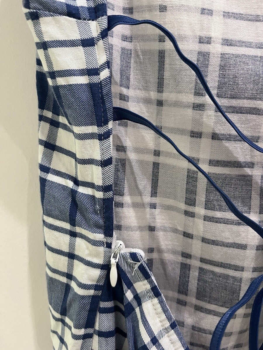 blue plaid dress urban outfitters Powder Blue Plaid Strapless Soft Mini Dress