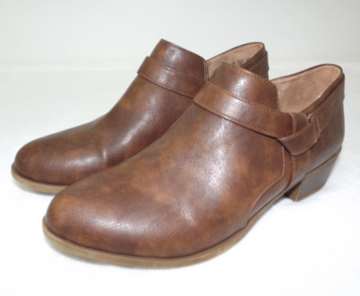 Women's LifeStride Arden Velocity Flex Brown Ankle Booties Brown 9M GUC 