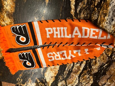 Philadelphia Flyers NHL  Reversible Double Sided Print Winter Scarf  62''